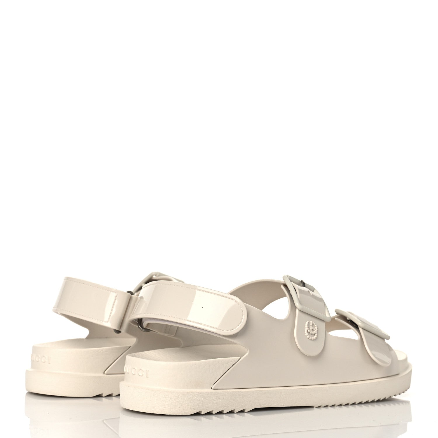 Gucci Rubber Mini Double G Womens Isla Dad Sandals 40 Dusty White 4 of 8