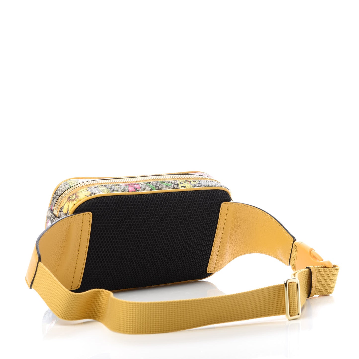 GG Supreme Monogram Flora Medium Ophidia Belt Bag Beige Multicolor Crop
