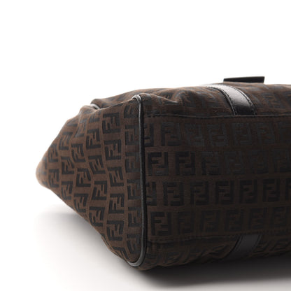 Fendi Zucchino Shoulder Bag Dark Brown 6 of 11