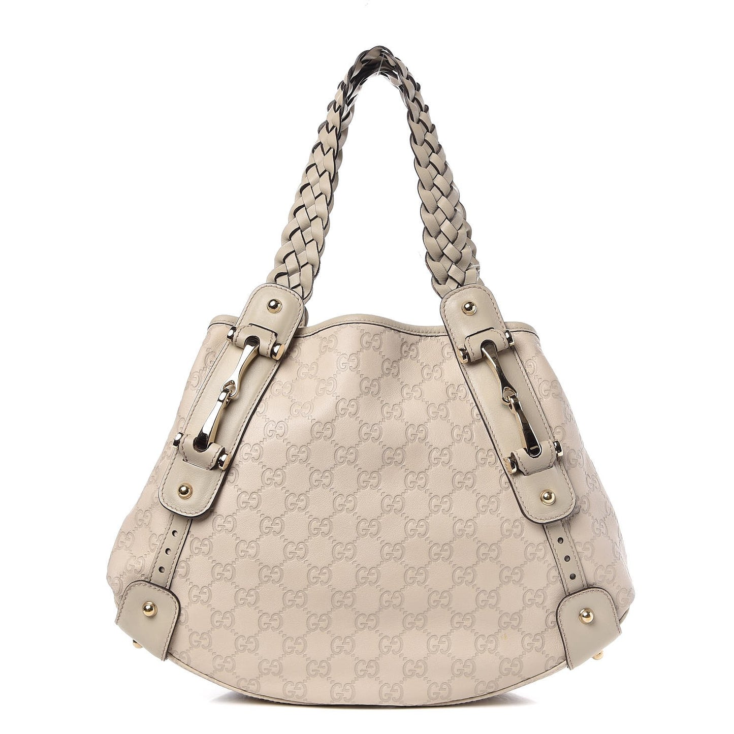 Guccissima Small Pelham Shoulder Bag Off White