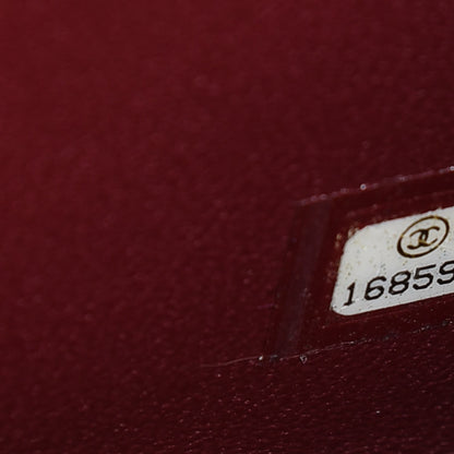 Chanel Striated Patent Quilted Clutch With Chain Flap Bordeaux 7 of 8