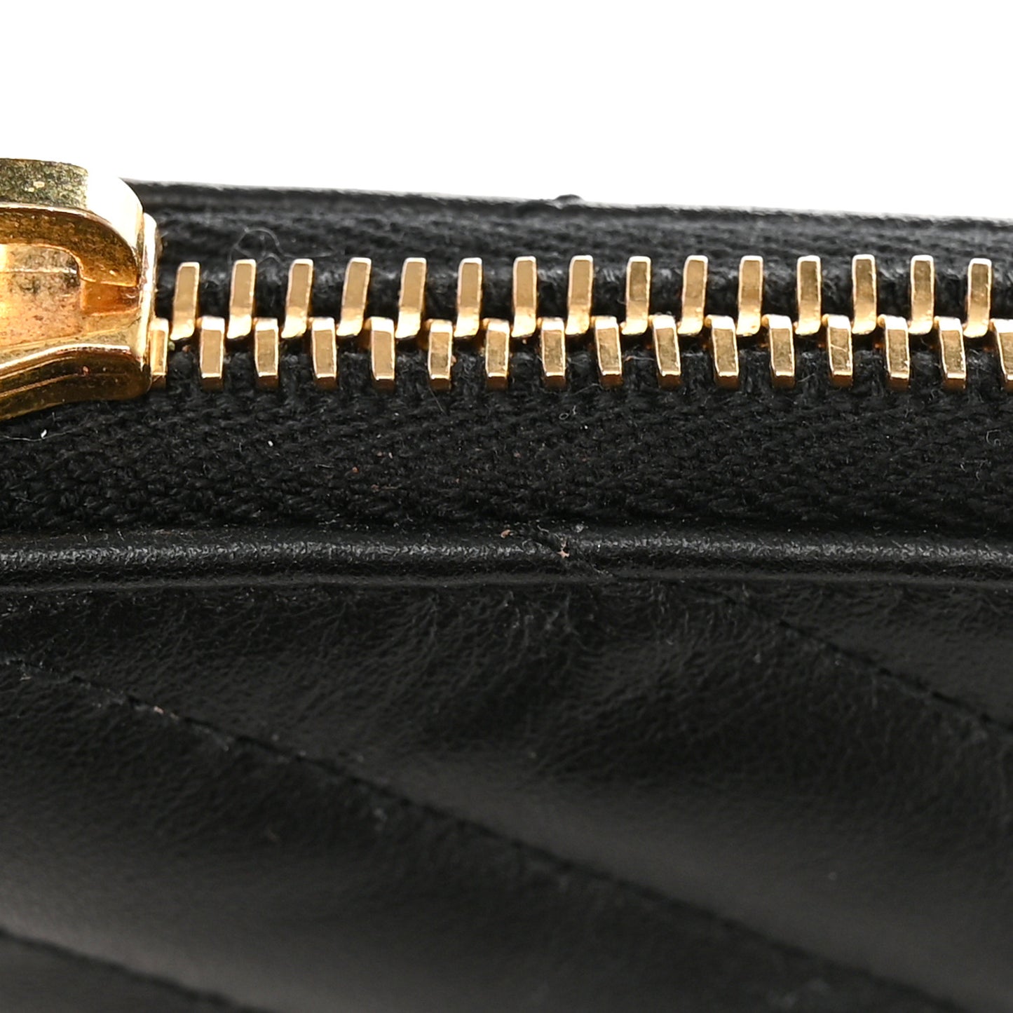 Calfskin Matelasse Chevron Monogram A5 Wristlet Black