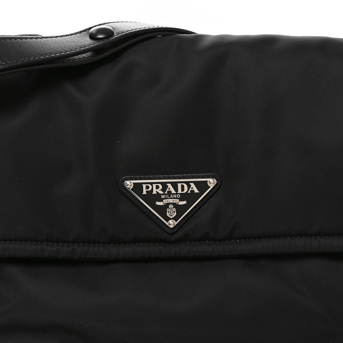 Prada Re-Nylon Vitello Padded Small Flap Shoulder Bag Black 7 of 9