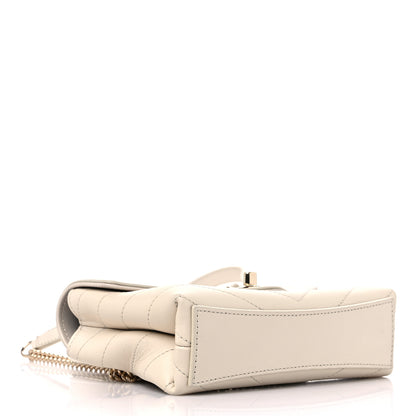 Chanel Calfskin Chevron Stitched Coco Waist Bag Ivory 4 of 18