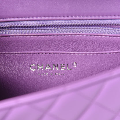 Chanel Lambskin Quilted Mini Rectangular Flap Purple 6 of 11