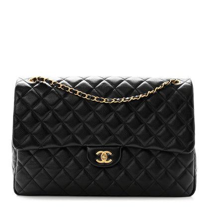 Chanel Grained Calfskin Quilted XXL Travel Flap Bag Black 1 of 10