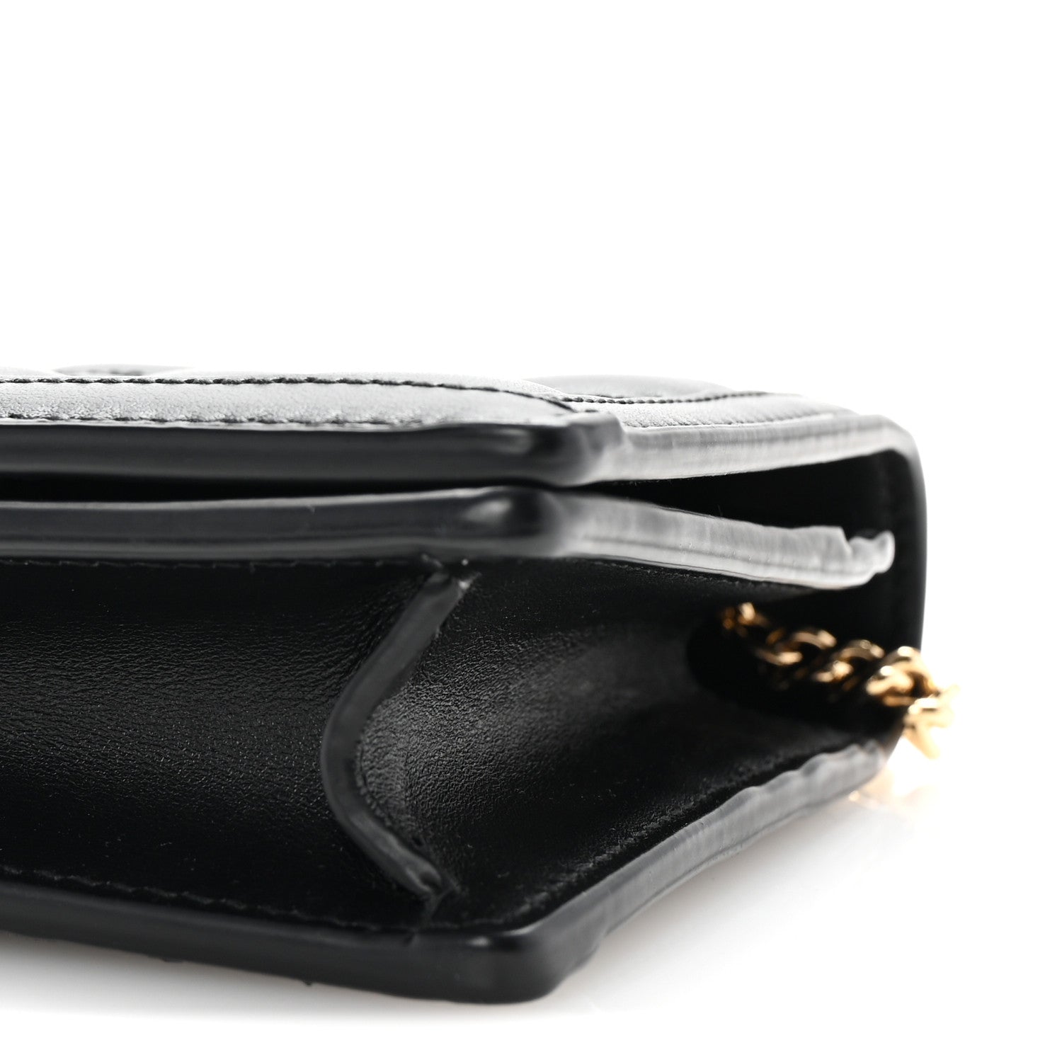Gucci Calfskin GG Matelasse Chain Wallet Black 9 of 10