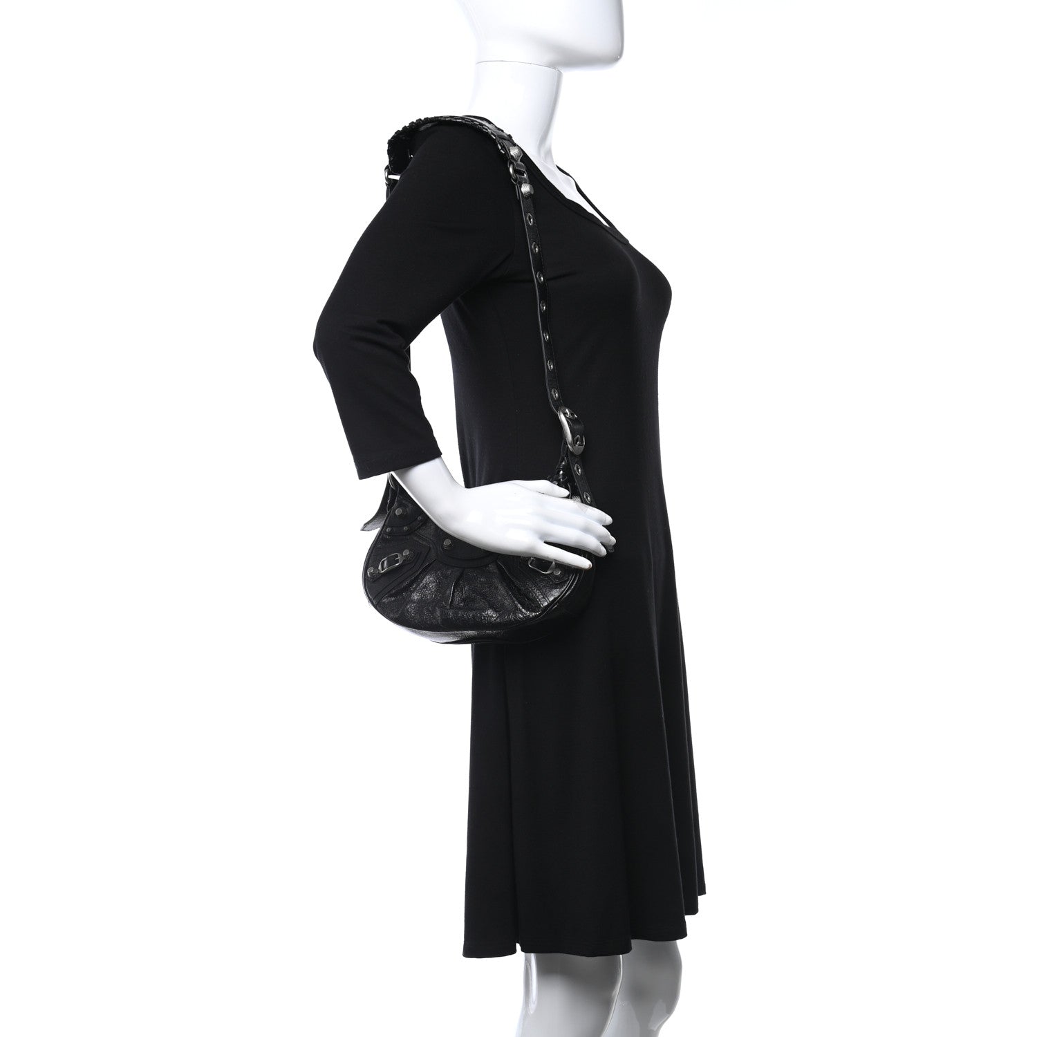 Balenciaga Agneau Arena Le Cagole Shoulder Bag XS Black 2 of 9