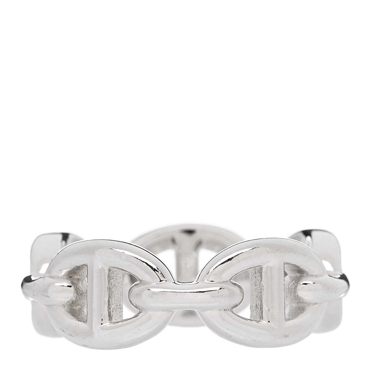 Sterling Silver PM Chaine d'Ancre Enchainee Band Ring 49 5