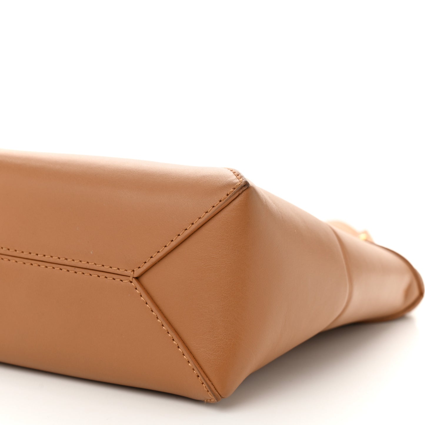 Shiny Calfskin Mini Puzzle Fold Tote Warm Desert