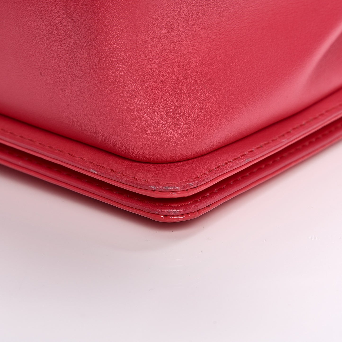 Patent Quilted Large Boy Flap Pink