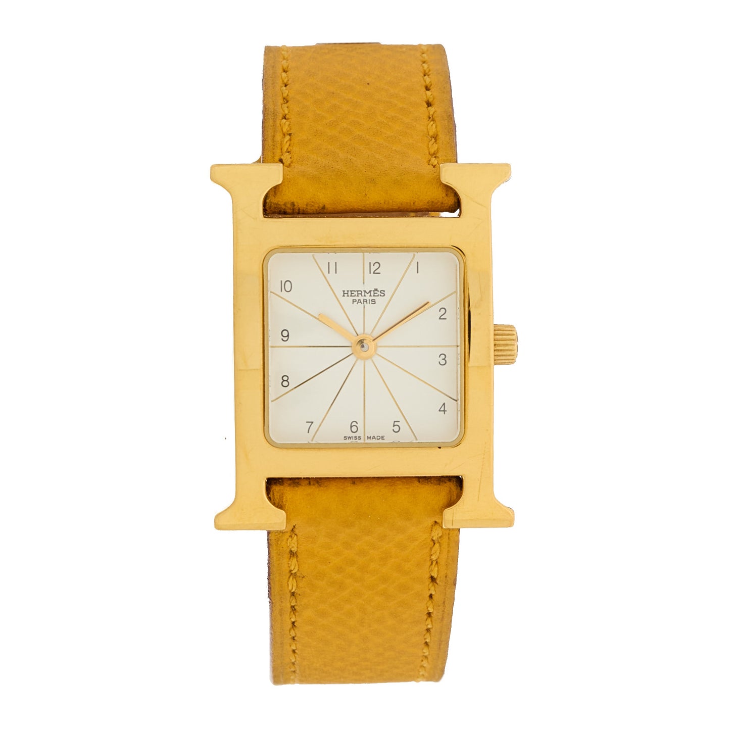 Stainless Steel Courchevel 21mm Heure H Hour Quartz Watch Jaune