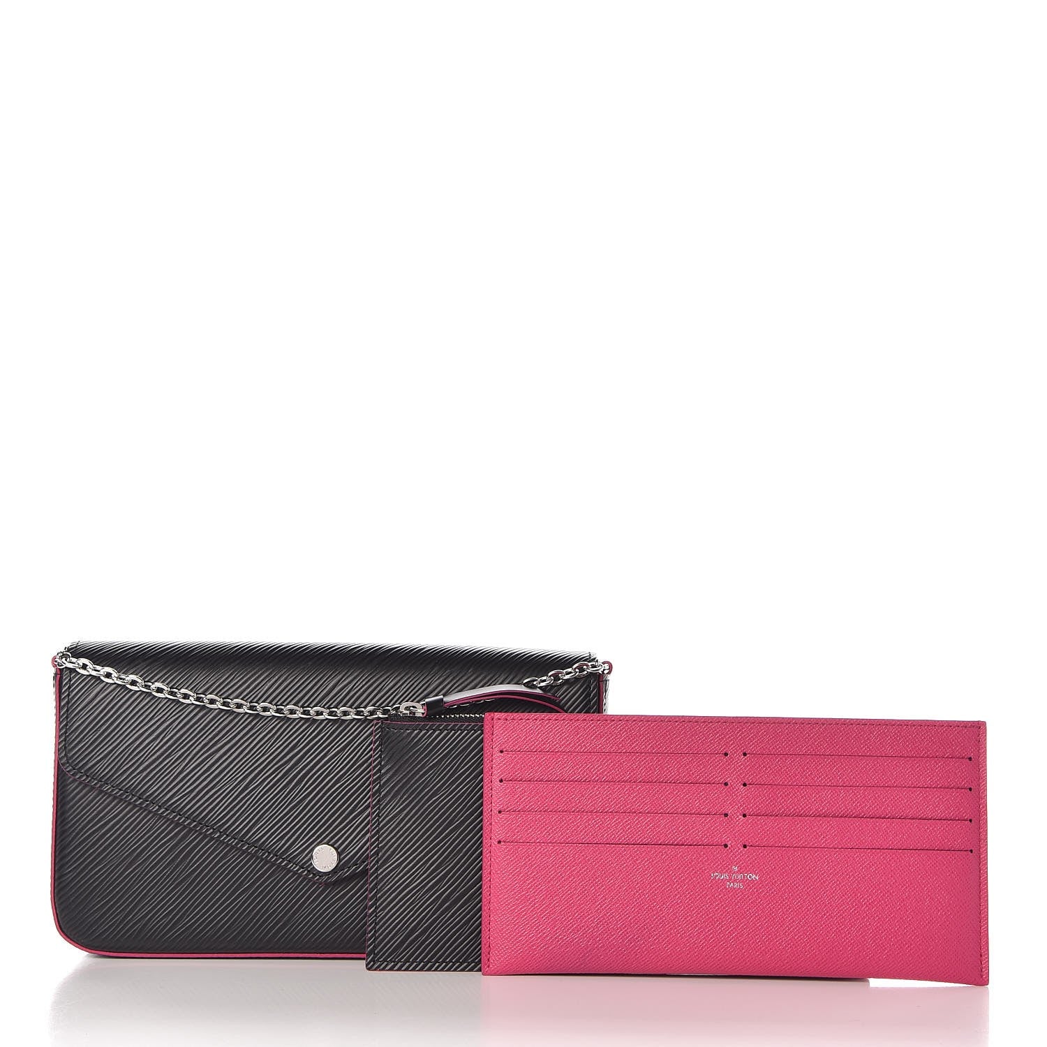 Louis Vuitton Epi Pochette Felicie Black Hot Pink 3 of 10