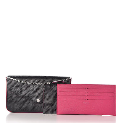 Louis Vuitton Epi Pochette Felicie Black Hot Pink 3 of 10