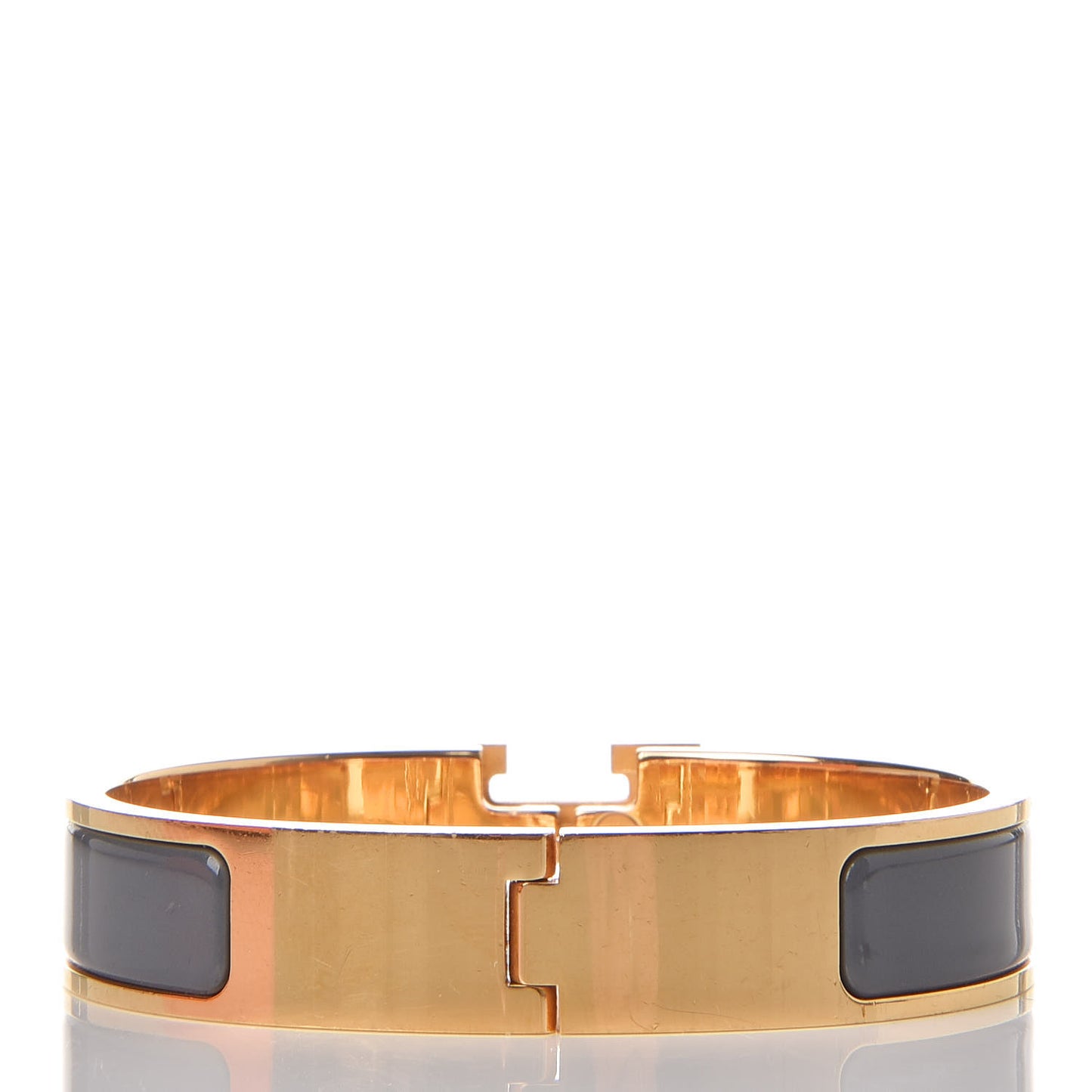 Enamel Narrow Clic Clac H Bracelet PM Slate