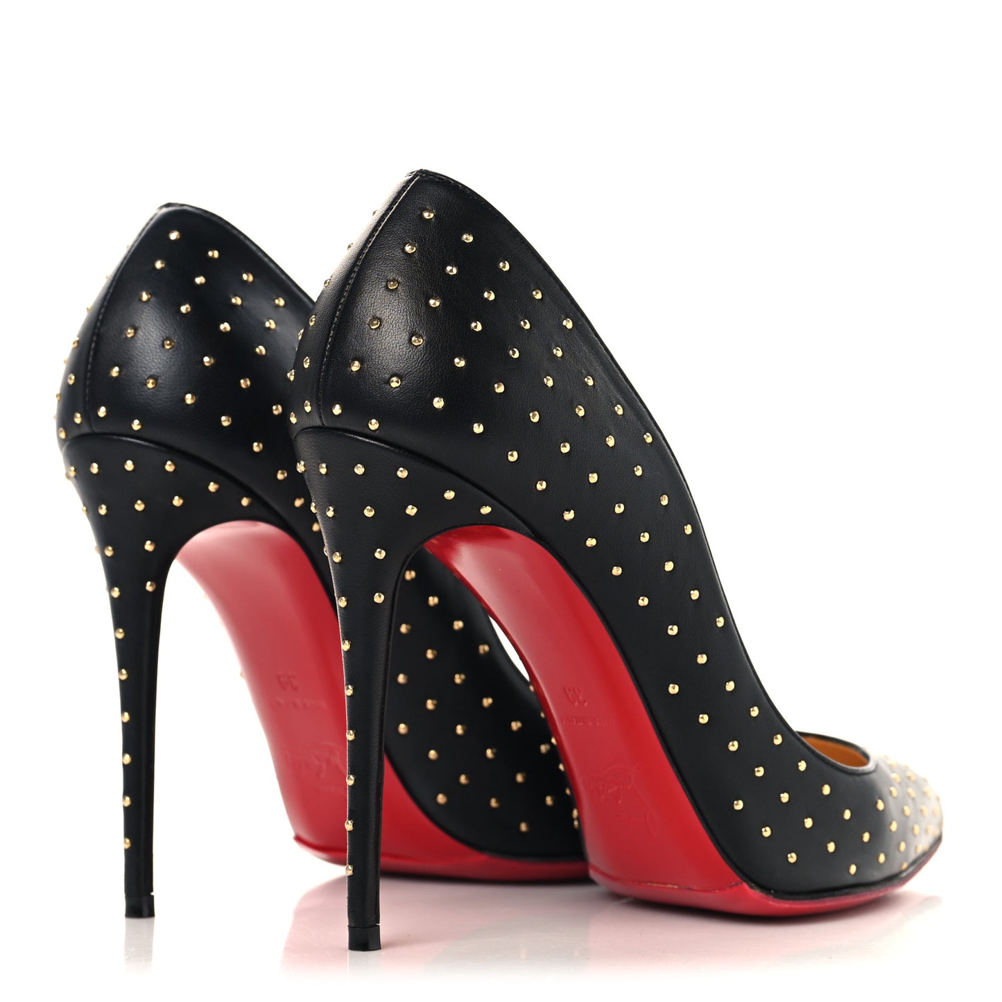Nappa Pigalle Follies Plume 100 Pumps 39 Black Antique Gold