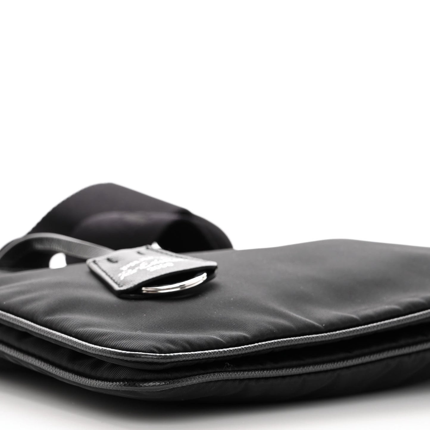 Re-Nylon Saffiano Re-Edition 2000 Double Zip Crossbody Bag Black