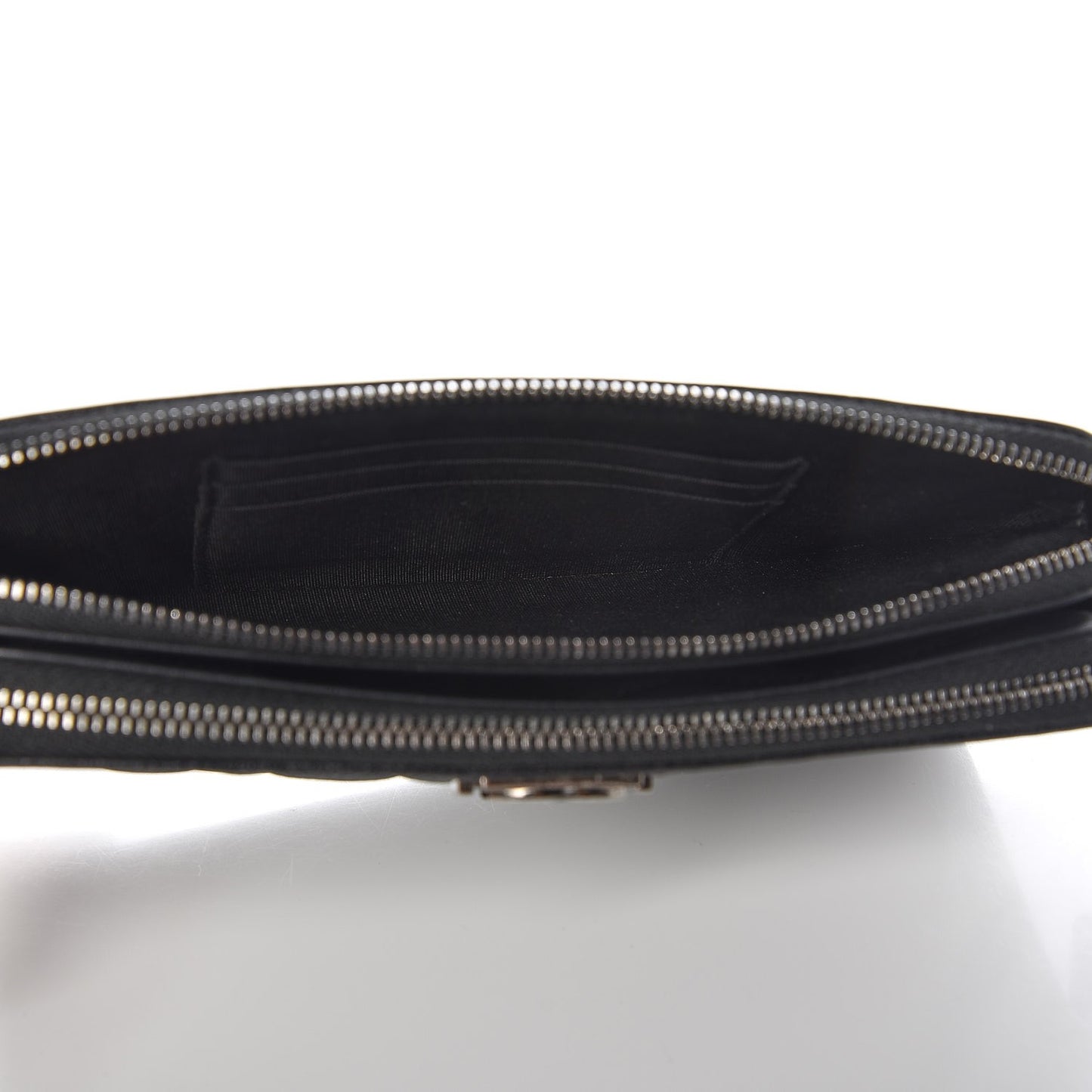 Caviar Quilted Small Boy Clutch With Chain Black