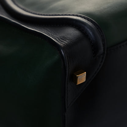 Celine Smooth Calfskin Mini Bi-Color Luggage Forest Black 11 of 15