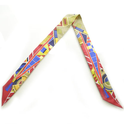 Hermes Silk L'Art Indien Des Plaines Twilly 1 of 6