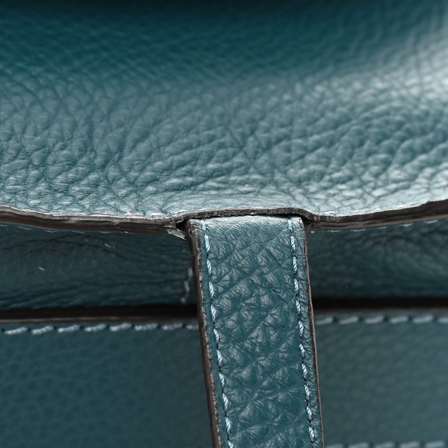 Grained Calfskin Medium Marcie Saddle Bag Navy Ink