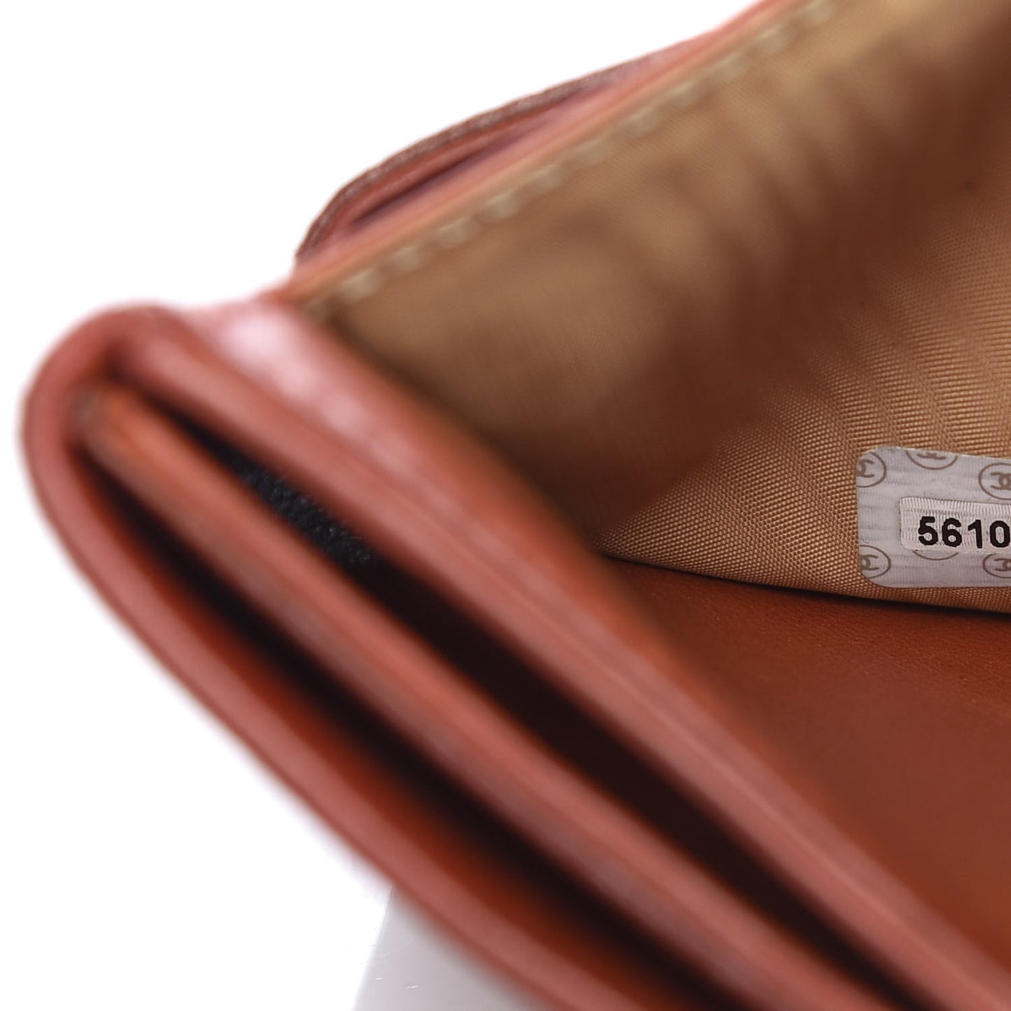 Grained Calfskin CC Compact Wallet Light Red