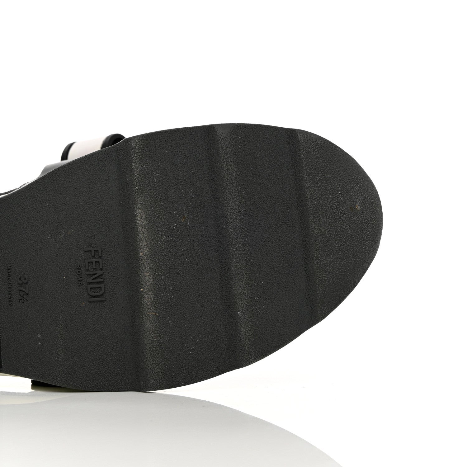 Fendi Stretch Yarn FF Stiff Band Rockoko Sneakers 37.5 Black White Tobacco 18 of 19