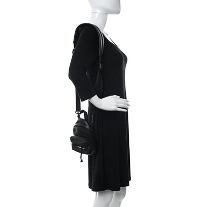 Balenciaga Grained Calfskin Mini Explorer Crossbody Backpack Black 2 of 6