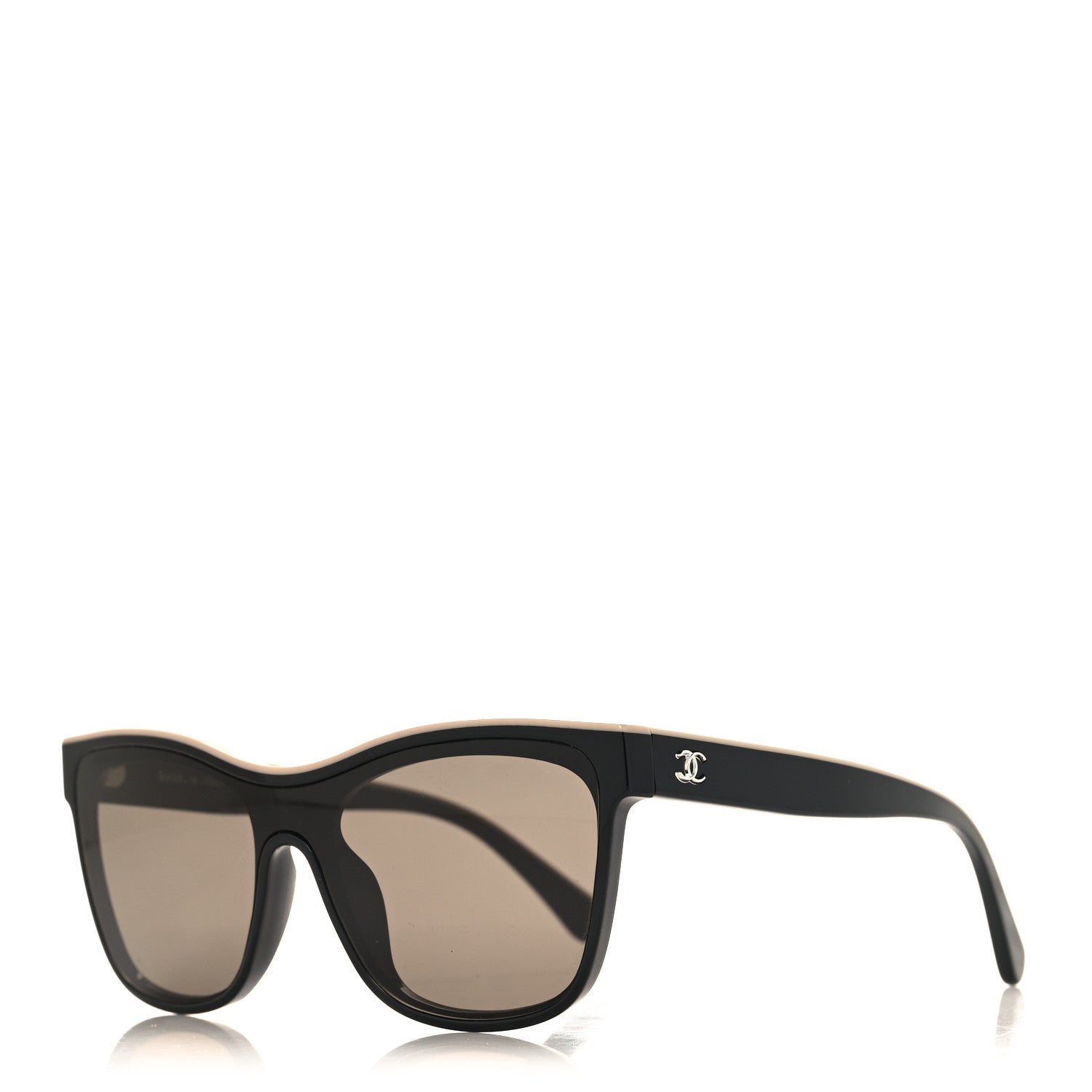 Chanel Acetate Logo Shield Sunglasses 5418 A Black 1 of 7