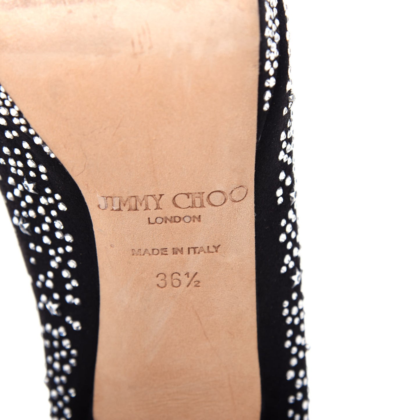 Satin Crystal Dali Peep Toe Pumps 36.5 Black