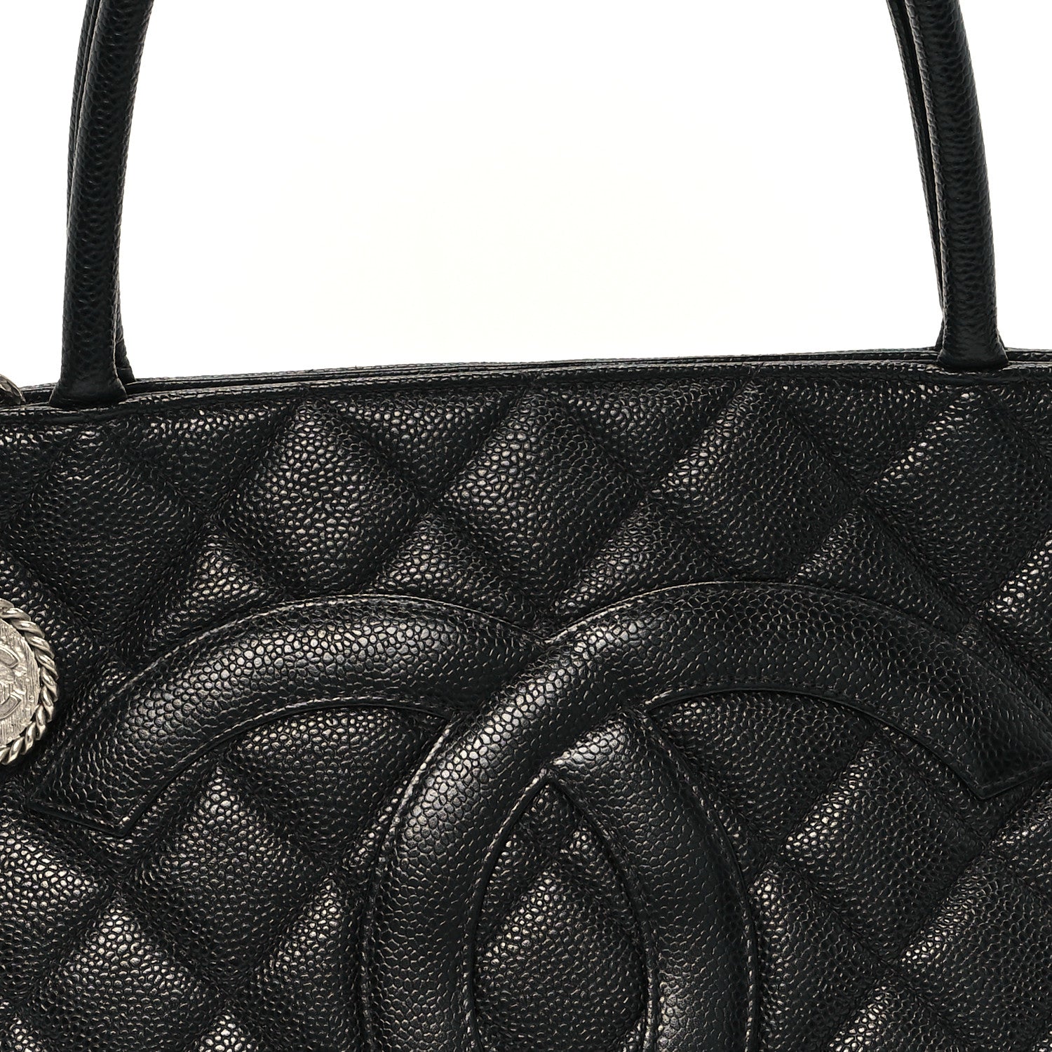 Chanel Caviar Quilted Medallion Tote Black 8 of 11