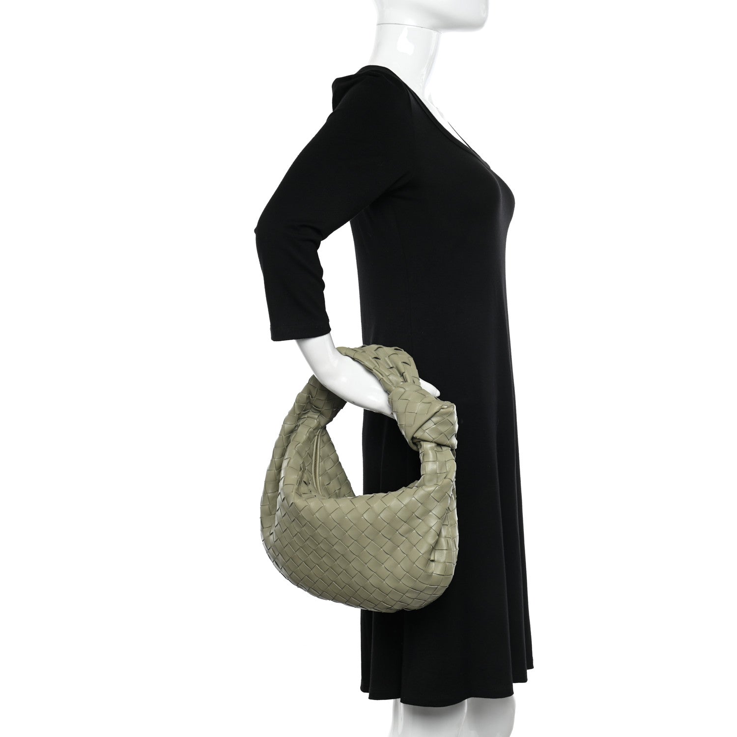 Bottega Veneta Nappa Intrecciato Teen Jodie Hobo Travertine 2 of 10