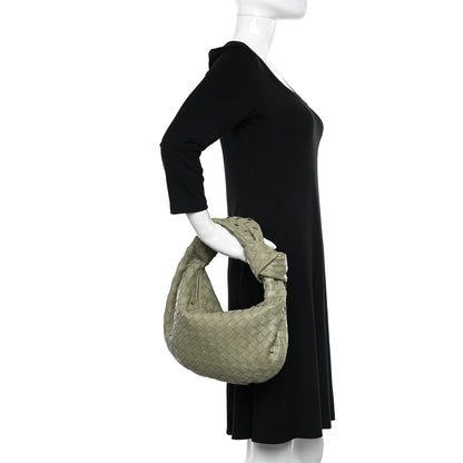 Bottega Veneta Nappa Intrecciato Teen Jodie Hobo Travertine 2 of 10