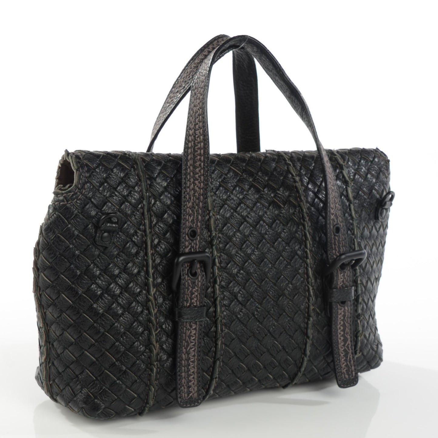 Vivo Cervo Intreccio Satchel Nero Black