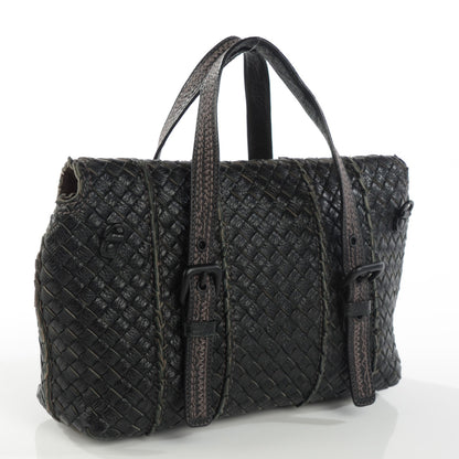 Bottega Veneta Vivo Cervo Intreccio Satchel Nero Black 3 of 8