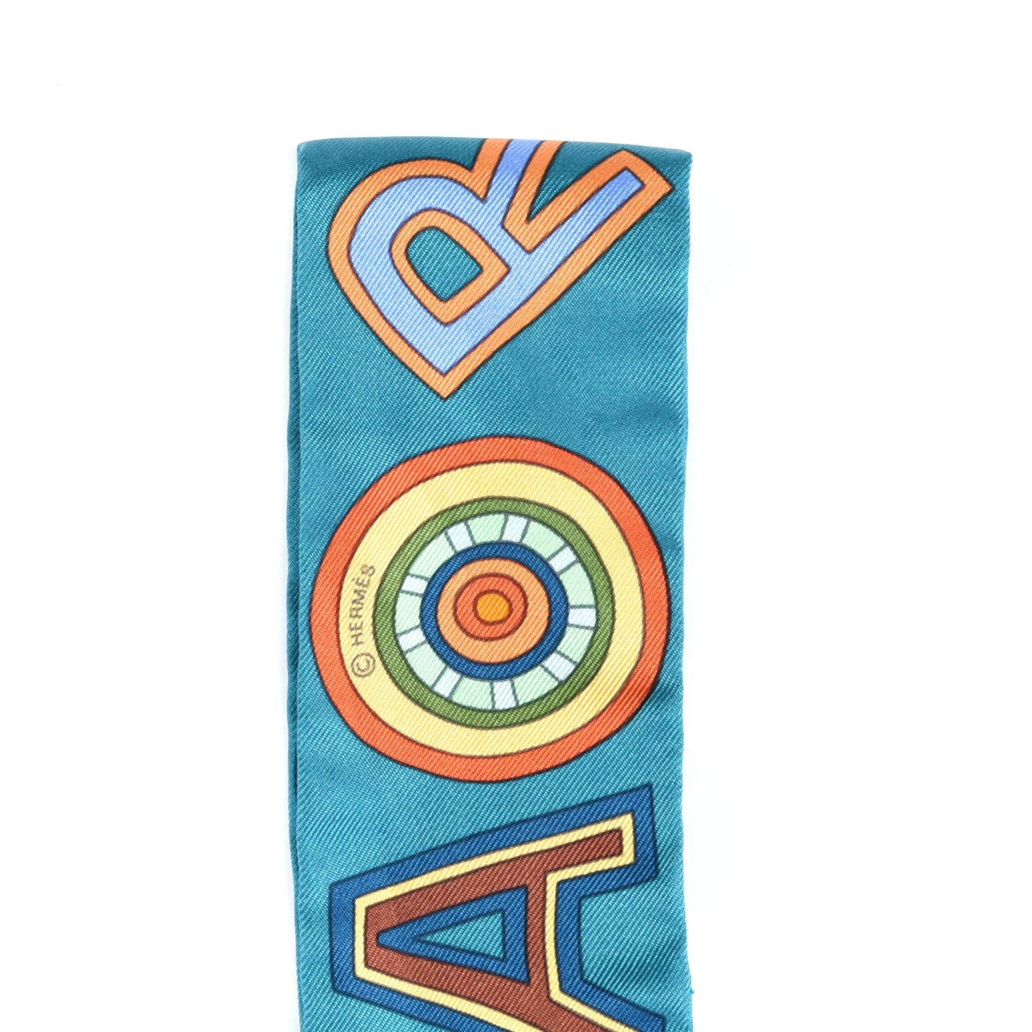 Hermes Silk Tohu Bohu Twilly Bleu Canard Multicolor 4 of 4