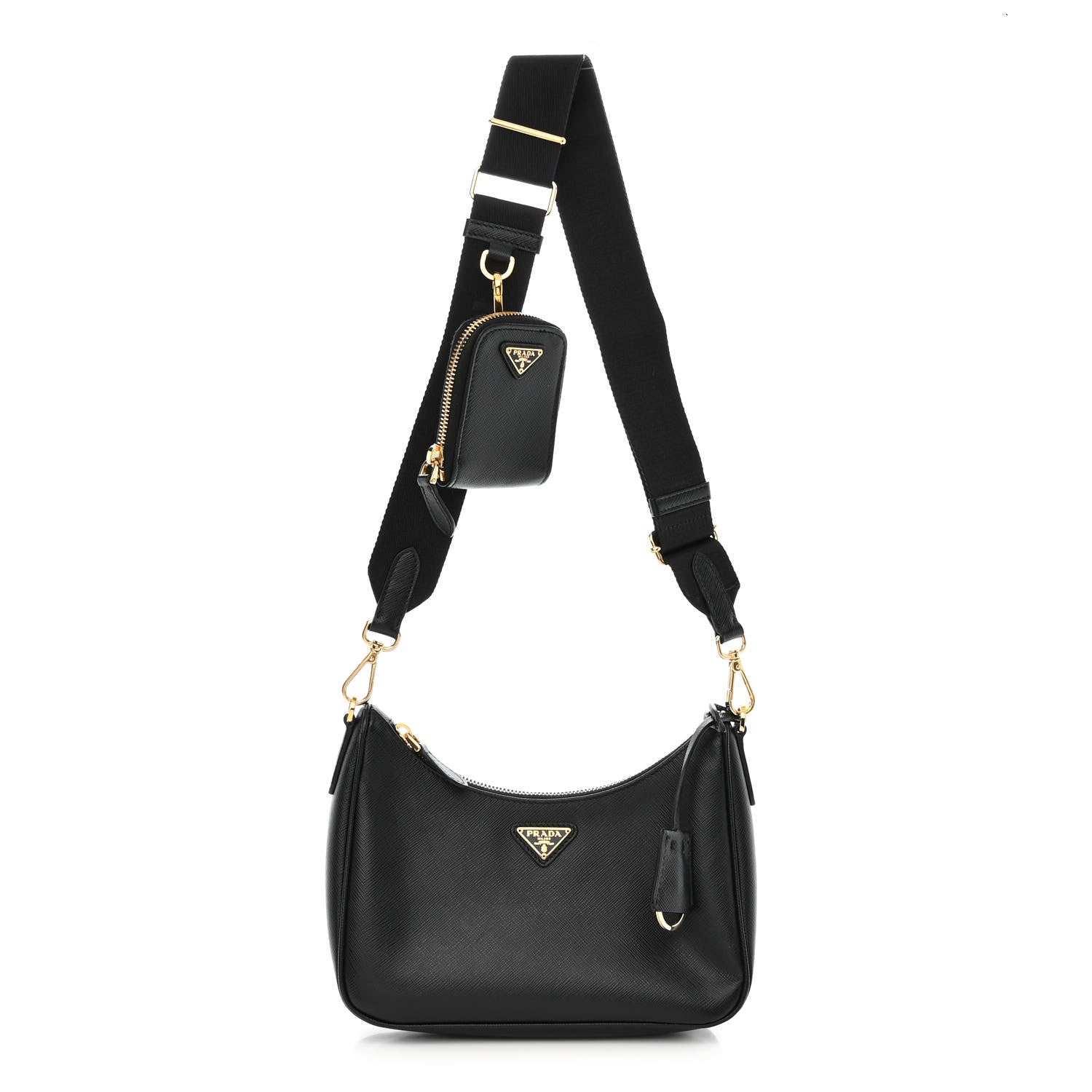 Prada Saffiano Lux Re-Edition 2005 Shoulder Bag Black 1 of 12