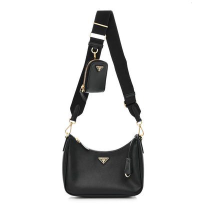 Prada Saffiano Lux Re-Edition 2005 Shoulder Bag Black 1 of 12