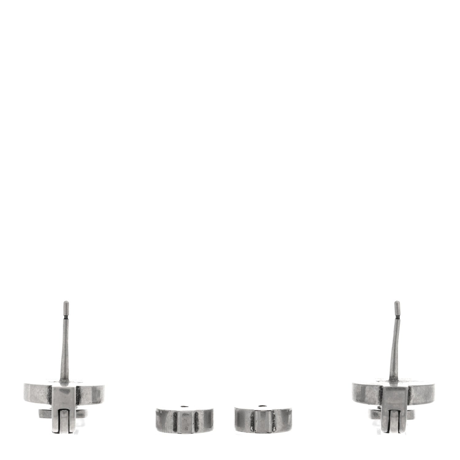 Balenciaga Metal Zip Up Earrings Silver 1805386 – FASHIONPHILE
