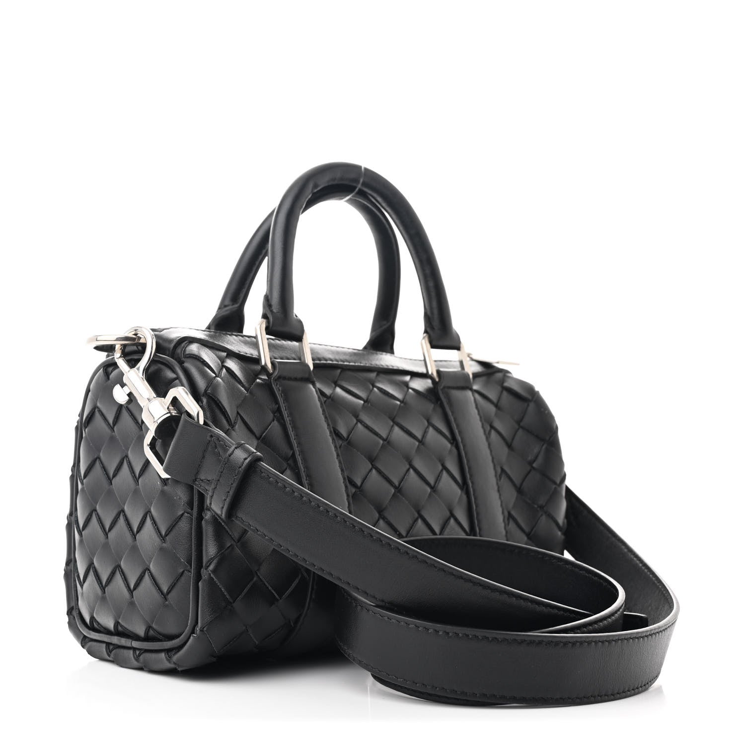 Bottega Veneta Nappa Intrecciato Mini Duffle Bag Black 3 of 10