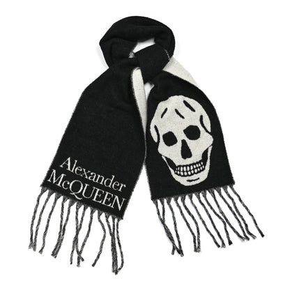 Alexander McQueen Wool Polyamide Cosy Skull Scarf Black 1 of 4