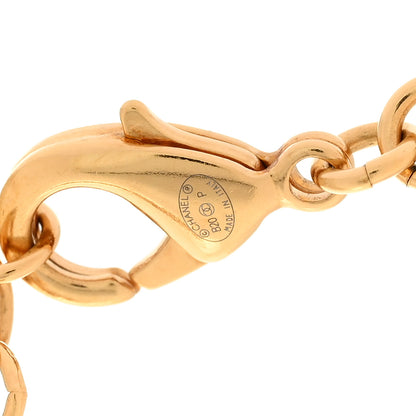 Chanel Metal Crystal 90's Icon Logo Necklace Gold 5 of 7