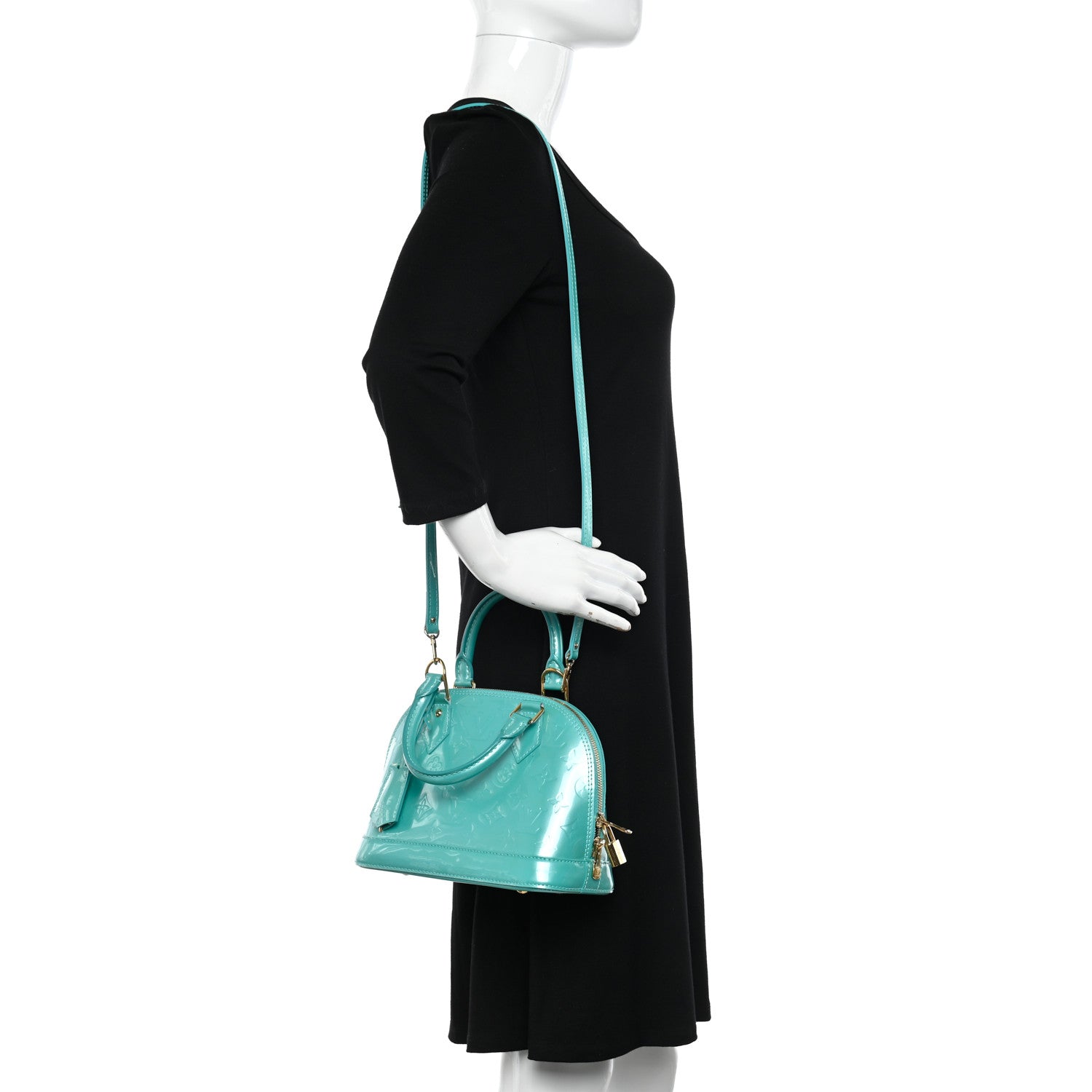 Louis Vuitton Vernis Alma BB Turquoise 2 of 11