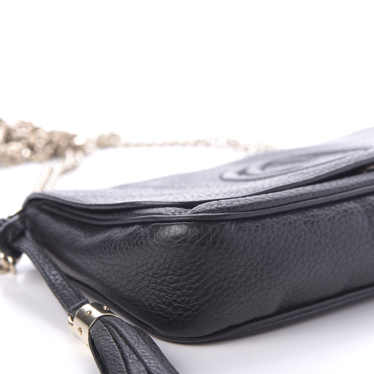 Gucci Pebbled Calfskin Medium Soho Flap Crossbody Black 6 of 9