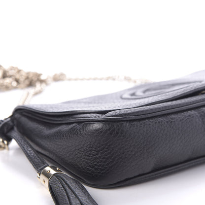 Gucci Pebbled Calfskin Medium Soho Flap Crossbody Black 6 of 9