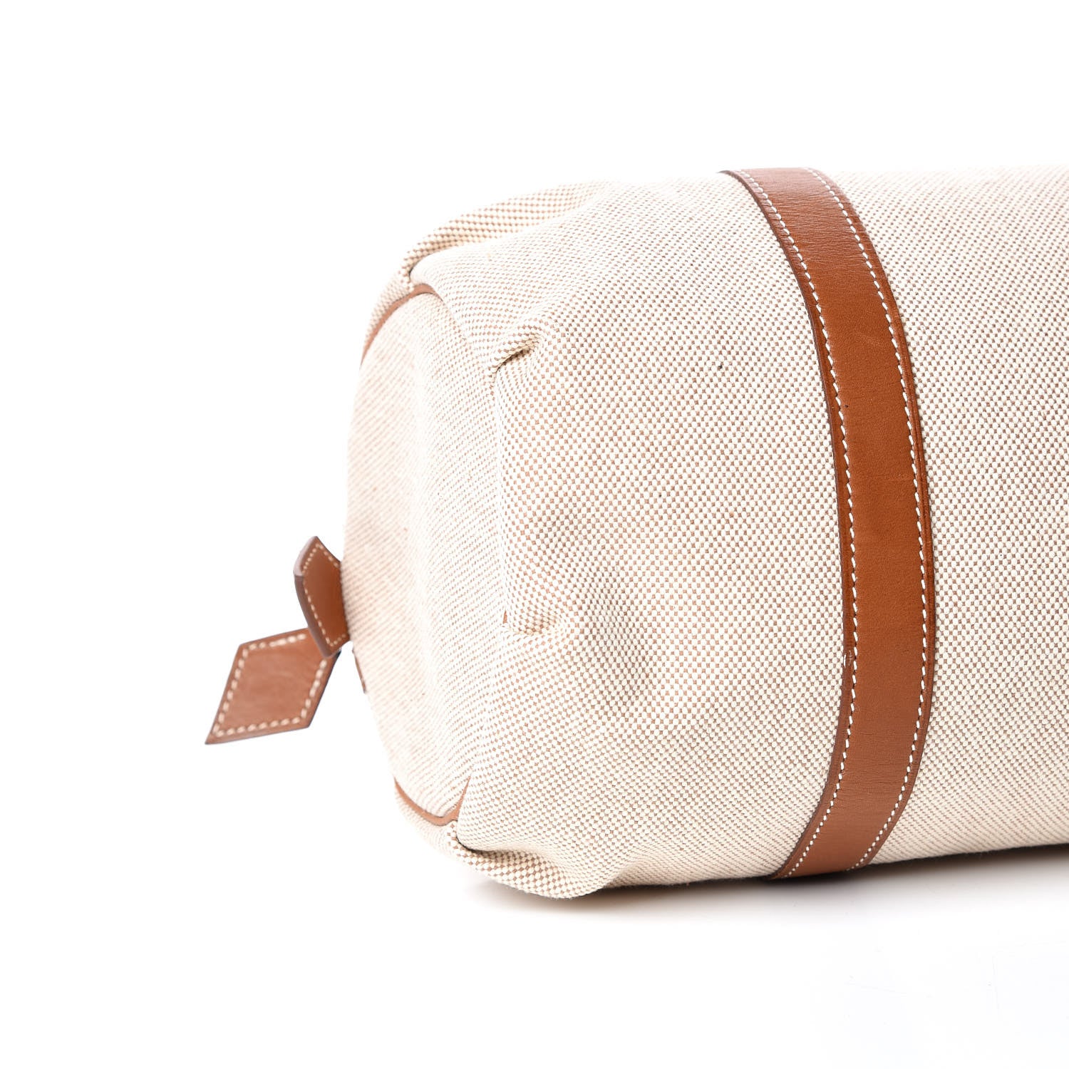 Hermes Toile Natural Barenia Polochon Mademoiselle Bag 5 of 10