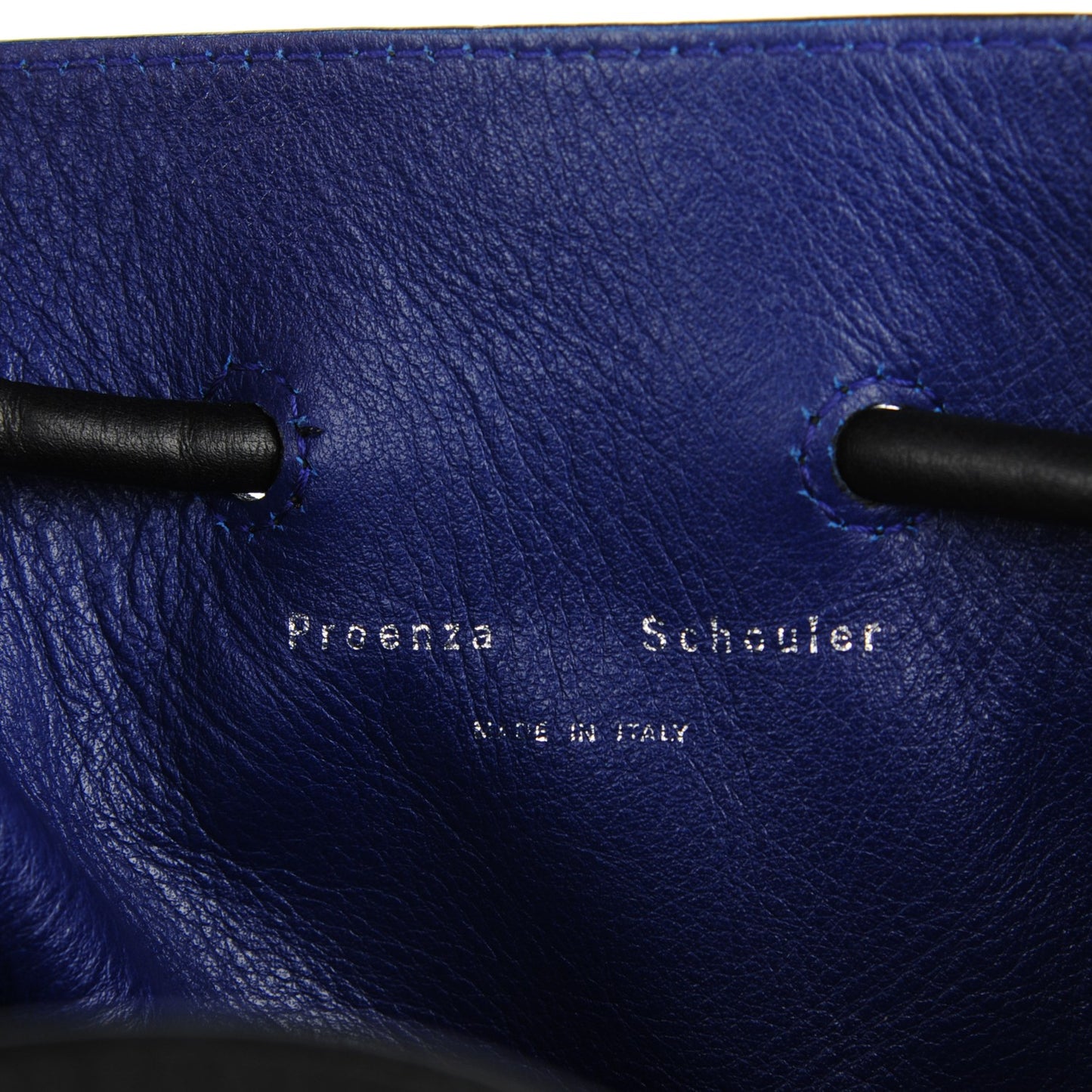 Calfskin Buffalo Medium Bucket Bag Black