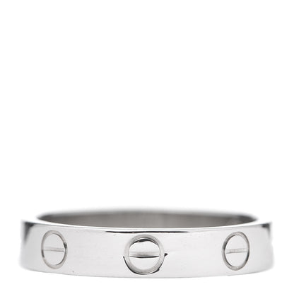 Cartier 18K White Gold 3.5mm LOVE Wedding Band Ring 52 6 3 of 5