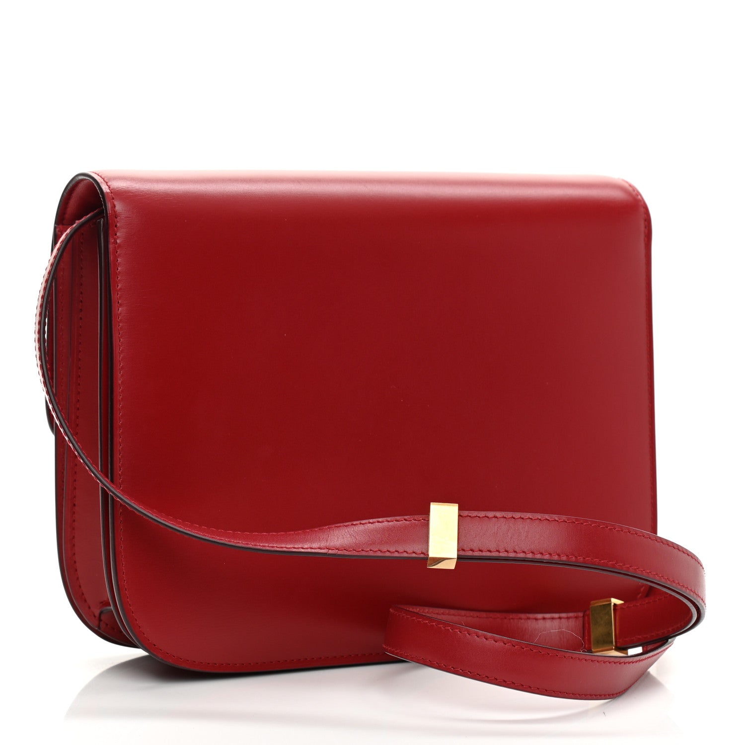 Celine Box Calfskin Medium Classic Box Flap Bag Red 4 of 9