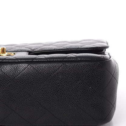 Chanel Caviar Quilted Jumbo Double Flap Black 13 of 16